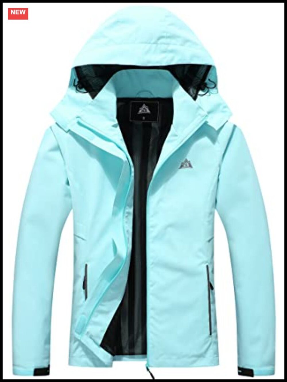Waterproof Adjustable Hooded Packable Lightweight Rain Jacket Hiking